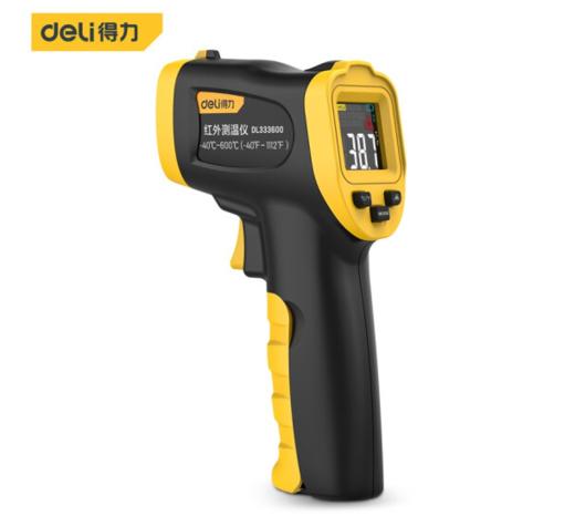 得力DL333600红外测温仪彩屏-40℃~600℃(黄) 商品图0