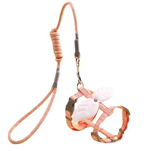 【宠物宝贝 天使之翼！】跨境宠物用品天使翅膀款狗狗猫咪牵引绳工字型猫咪胸背带套装 商品图4