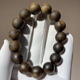 越南芽庄绿奇楠沉水手串，26.53g,传世珍藏