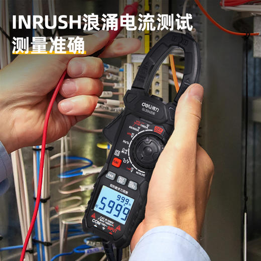 得力DL334206钳形万用表交直流浪涌电流(红) 商品图3