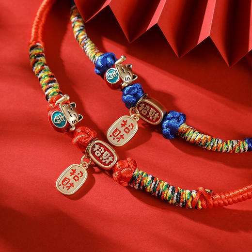 【可爱猫咪宠物招财项圈！两件装！】宠物饰品新品猫咪项圈工编织颈圈挂饰狗狗国风项链幼猫围脖脖圈 商品图3