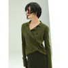 COCOBELLA[苔藓绿]简约双排扣翻领毛衣针织开衫MZ152C 商品缩略图1