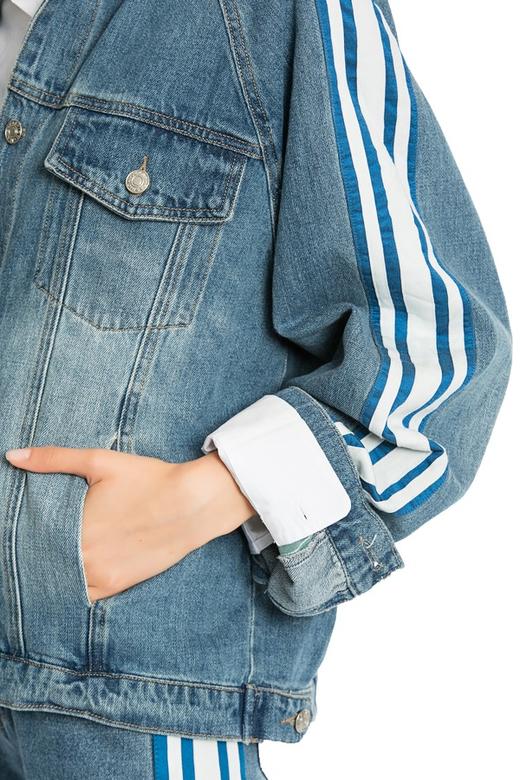 LNNNS 条纹装饰牛仔外套 4228 商品图4