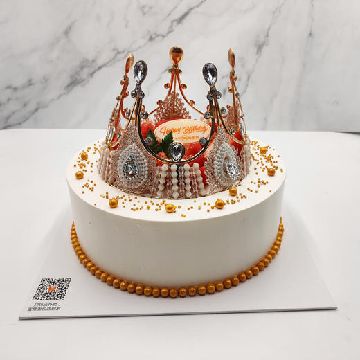 味美特“女王女神”鲜果奶油蛋糕-女神王冠造型、高颜值水果蛋糕-建议订购8英寸、10英寸【小巧精致好看】 商品图3
