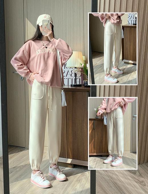 秋冬季新款防风裤 防风束脚裤 休闲裤 超厚实面料 百搭显瘦 垂感高 腰气质通勤 哈伦束脚运动裤 商品图2