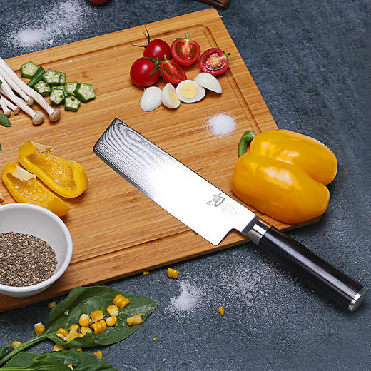 旬刀日本进口大马士革钢日式菜刀切菜切肉片多功能刀 商品图3