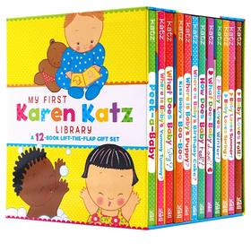 美国进口 The Karen Katz Collection 凯伦.卡茨 经典翻翻书 12册 盒装【纸板】