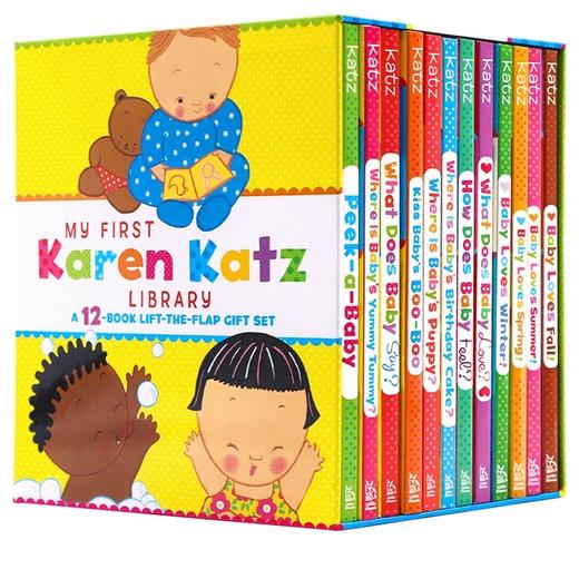 美国进口 The Karen Katz Collection 凯伦.卡茨 经典翻翻书 12册 盒装【纸板】 商品图0