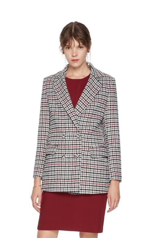 AUGUST 1 EIGHT 千鸟格双排扣外套 5480 商品图0