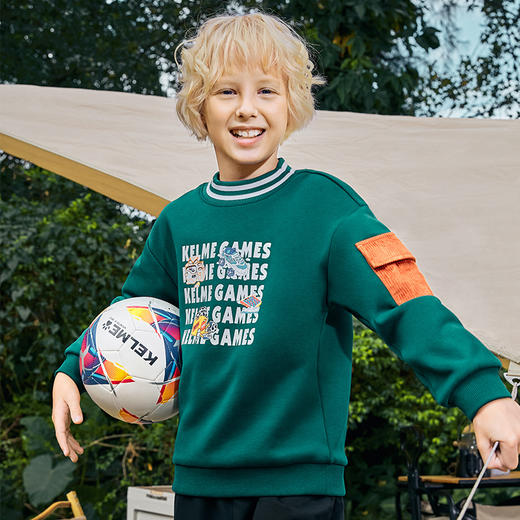 KIDS卡尔美卫衣男童秋季新款休闲棉质款式套头卫衣 商品图0