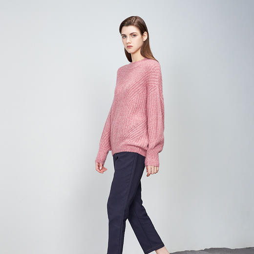 【宽松慵懒风羊绒衫】羊绒世家22年秋冬新品女士羊绒衫宽松针织蝙蝠衫 商品图2