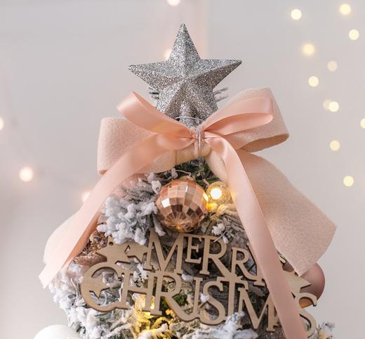 【送3m圣诞氛围灯】高档桌面DIY圣诞树 精致发光圣诞树套装  居家办公摆件 可自由搭配 商品图4