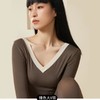 【美感买2立减10元】莫代尔撞色V领修身内衣保暖秋衣秋裤套装 商品缩略图1