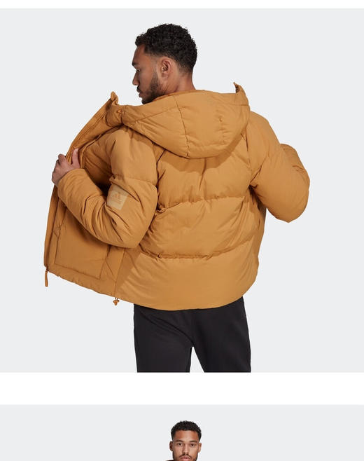 阿迪达斯（adidas） 羽绒服男2022冬季新款休闲连帽时尚面包服户外运动防风保暖外套HN9932 商品图1