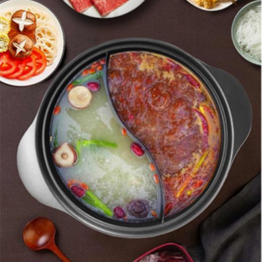 亚曼达armada-不粘鸳鸯火锅（红色）27cm电磁炉燃气炉通用 商品图1