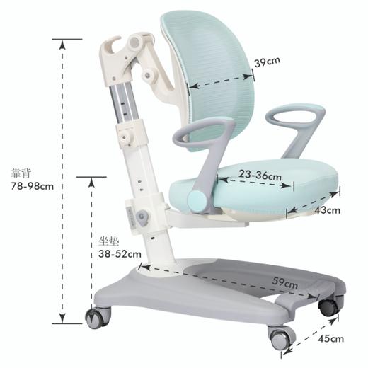 卓酷H8天才椅儿童升降学习椅网背单背椅  ZK 商品图1