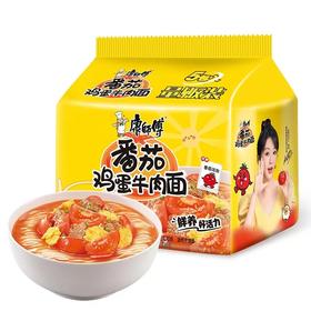 康师傅番茄鸡蛋牛肉方便面107g*5