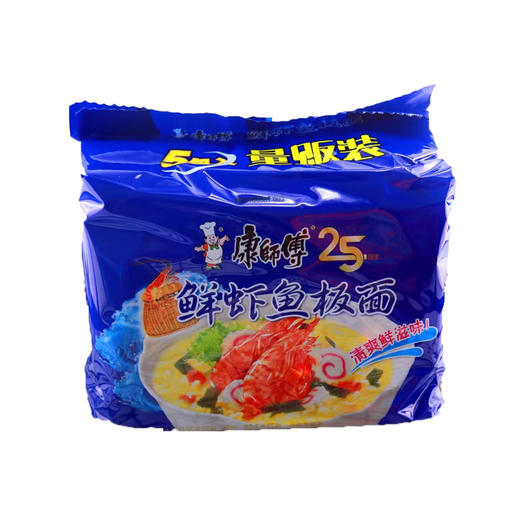 康师傅鲜虾鱼板方便面95g*5 商品图0