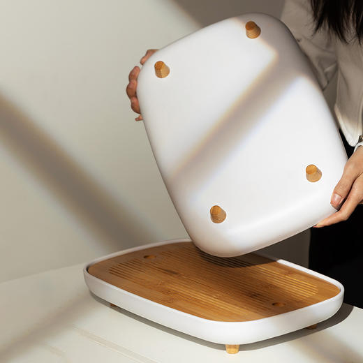 无闻2022新款茶盘  密胺盘 家用托盘干泡茶盘储水式茶台功夫茶具干泡台 商品图6