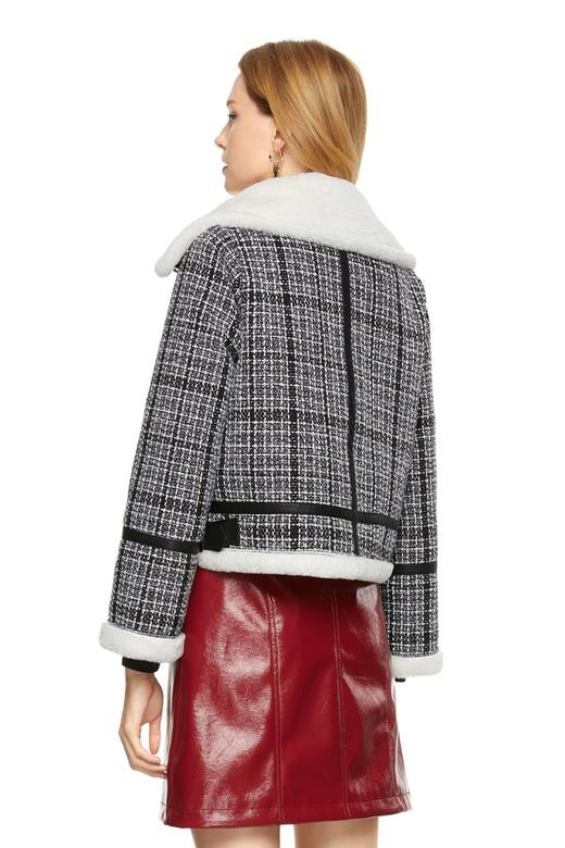 AUGUST 1 EIGHT 黑白编织保暖短外套 8472 商品图1