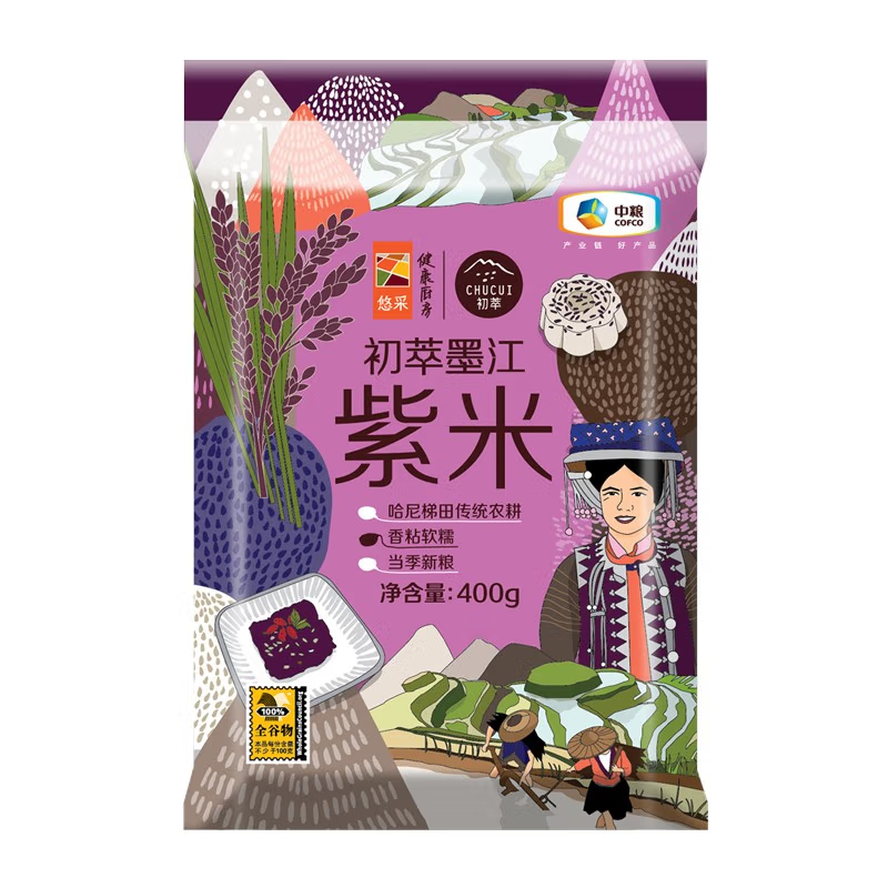 中粮初萃紫米400g