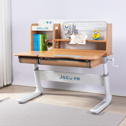 卓酷天才榉木原木实木儿童学习书桌椅  ZK 商品图1