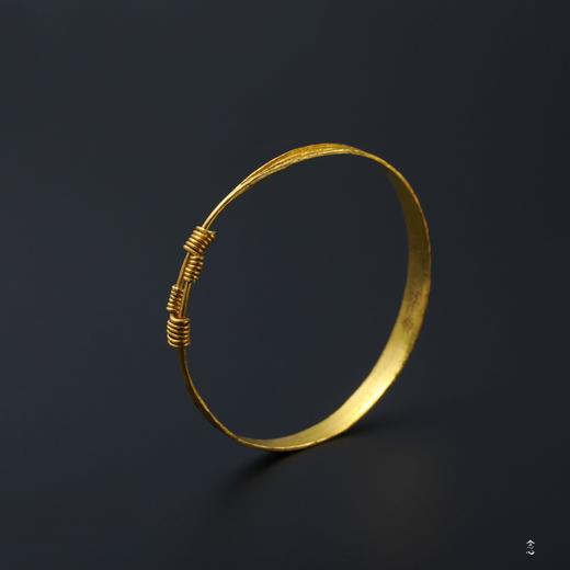 24K足金錾刻柳叶手镯（男款） 商品图2