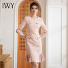IWY/新款粉色气质小香风西装连衣裙秋季Q821-P 商品缩略图1