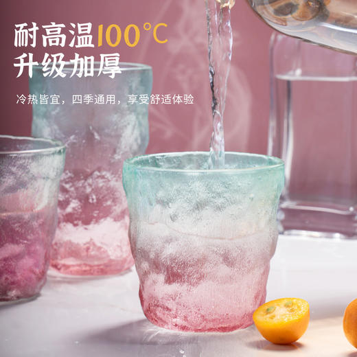透明早餐杯2只 渐变冰川杯6只 可装热水沸水 商品图0