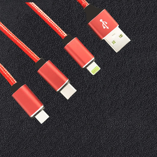 十足酷SZK-X01伸缩一拖三充电线虎年定制版 商品图3