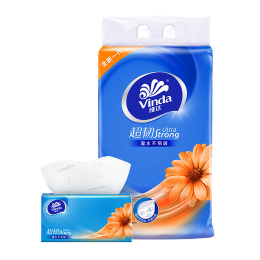 维达超韧抽取面巾150抽3层S码×3包 商品图0