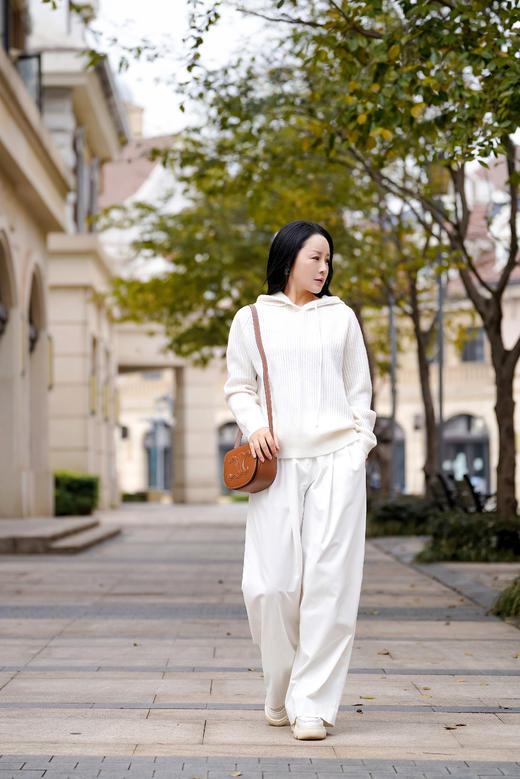 爆款 现货【金猪甄选】【六色针织帽衫】套头连帽全羊毛衫宽松慵懒风显瘦毛衣H224090458 商品图7