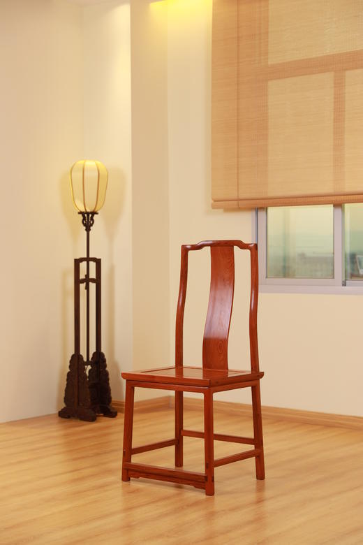 红桥红  家具严选  缅甸花梨/大红酸枝【素面 S背 不出头 餐椅】 商品图3