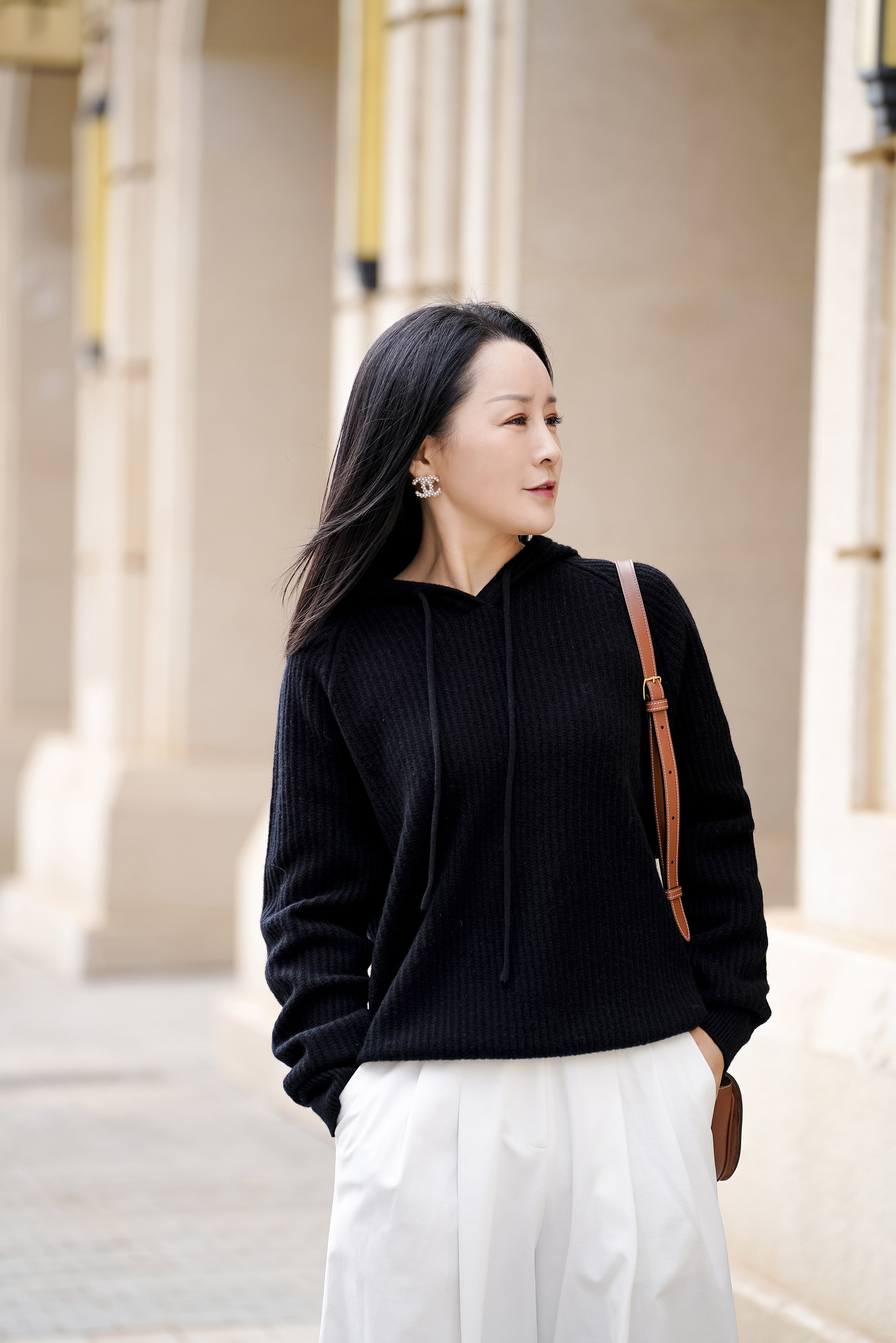 爆款 现货【金猪甄选】【六色针织帽衫】套头连帽全羊毛衫宽松慵懒风显瘦毛衣H224090458