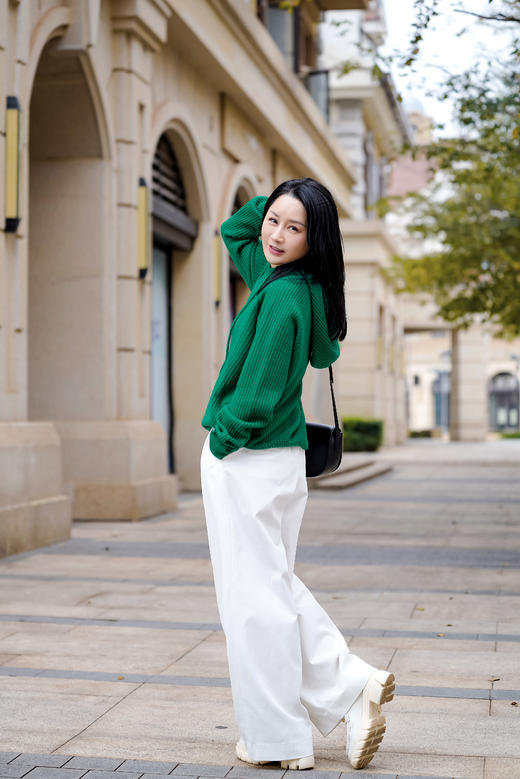 爆款 现货【金猪甄选】【六色针织帽衫】套头连帽全羊毛衫宽松慵懒风显瘦毛衣H224090458 商品图5