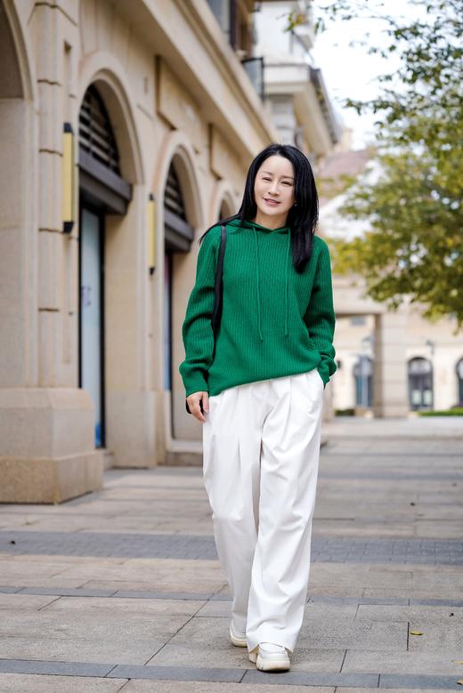 爆款 现货【金猪甄选】【六色针织帽衫】套头连帽全羊毛衫宽松慵懒风显瘦毛衣H224090458 商品图4