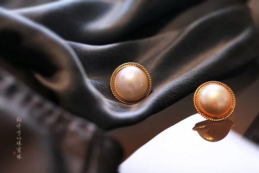 复古马贝珍珠耳钉 商品图6