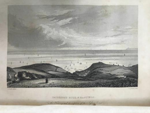 1833年 萨塞克斯海岸风物志 7幅版画插图 真皮脊精装18开 商品图9