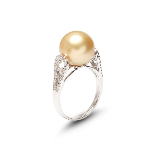 金18K海水珍珠戒指 12.5-13mm 102288 商品图0