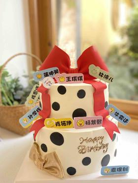 双层翻糖蝴蝶结奶油蛋糕 下单前请仔细阅读商品详情