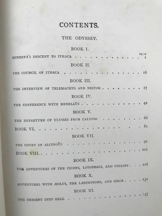 约19世纪后期 荷马史诗《奥德赛》 蒲柏译本 约60幅插图 漆布精装32开 商品图3