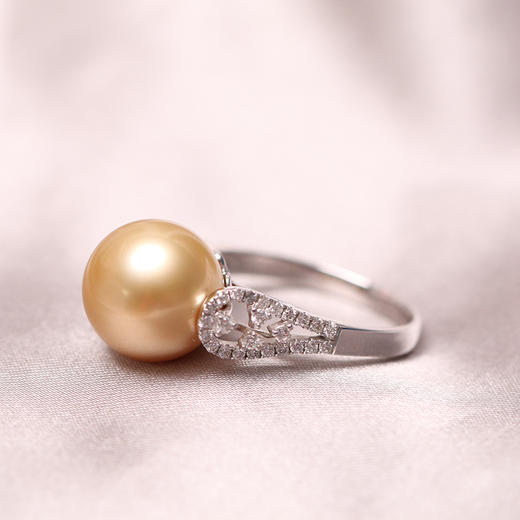 金18K海水珍珠戒指 12.5-13mm 102288 商品图3