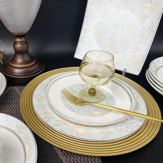 凡瑞斯碧水佳人10人50头骨瓷餐具 商品图1