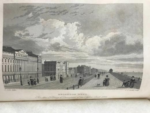 1833年 萨塞克斯海岸风物志 7幅版画插图 真皮脊精装18开 商品图8