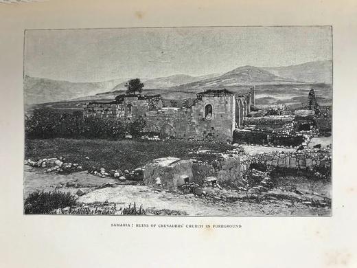 1891年 耶路撒冷：它的历史与希望 约50幅木版画插图 漆布精装18开 商品图7