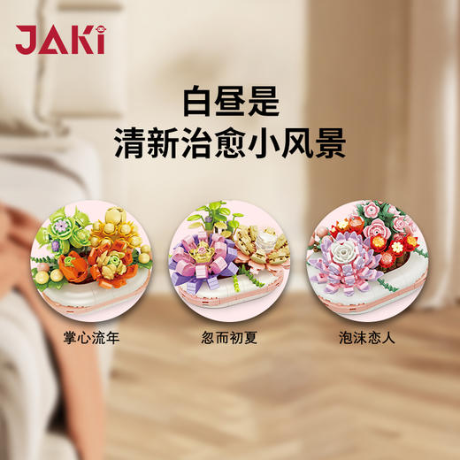 佳奇-多肉系列盆栽积木（夜光） 商品图1