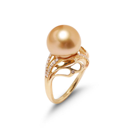 金18K海水珍珠戒指 12-12.5mm 67425 商品图0