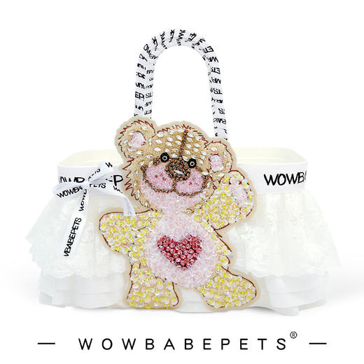 Wowbabepets人气新款开心熊宠物外出便携包小型猫咪狗手提篮包邮 商品图3