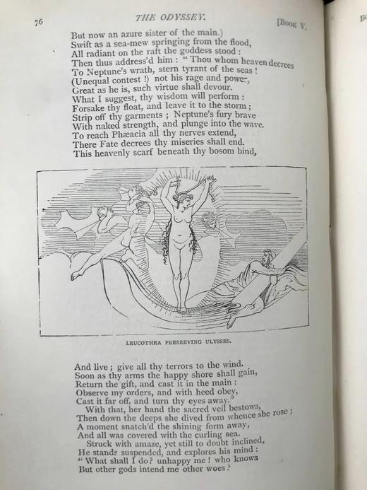 约19世纪后期 荷马史诗《奥德赛》 蒲柏译本 约60幅插图 漆布精装32开 商品图10