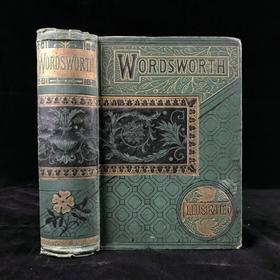约19世纪后期 华兹华斯诗集 约10幅版画插图 漆布精装32开